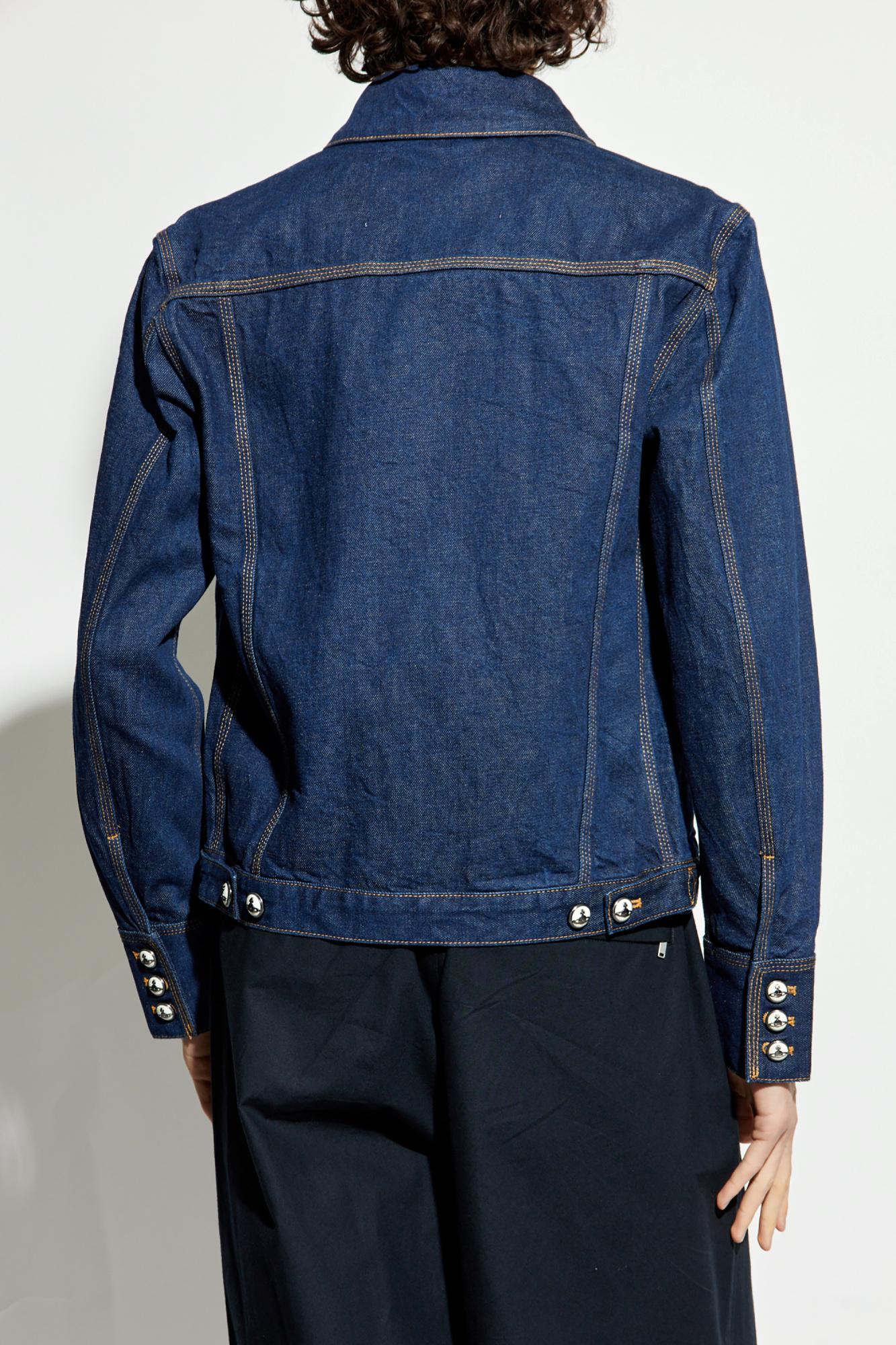Vivienne Westwood Denim jacket with embroidered logo | Men's